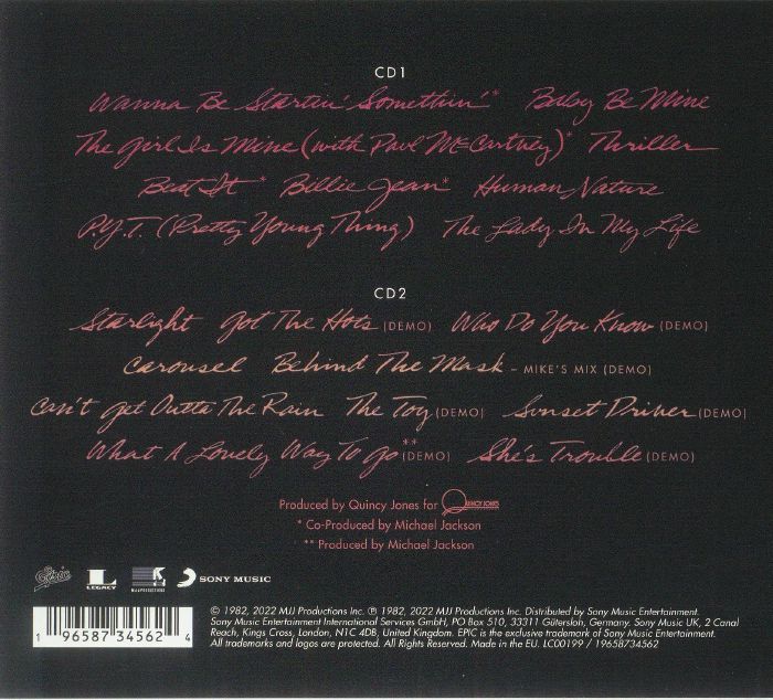 Thriller (40th Anniversary Edition) - Michael Jackson (2xCD)