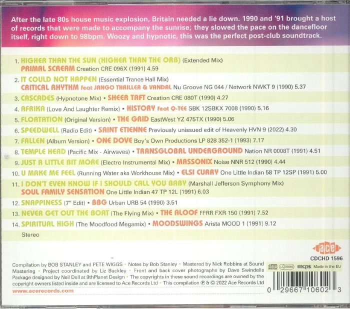 Fell from the Sun: Downtempo & After Hours 1990-91 - Bob Stanley / Pete Wiggs / Various (CD)