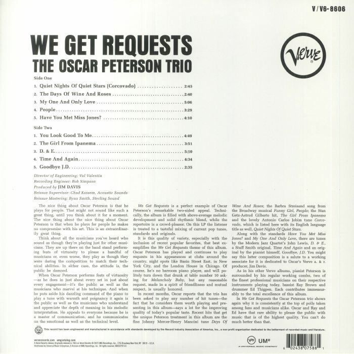 We Get Requests (Acoustic Sounds) (Remastered) - The Oscar Peterson Trio