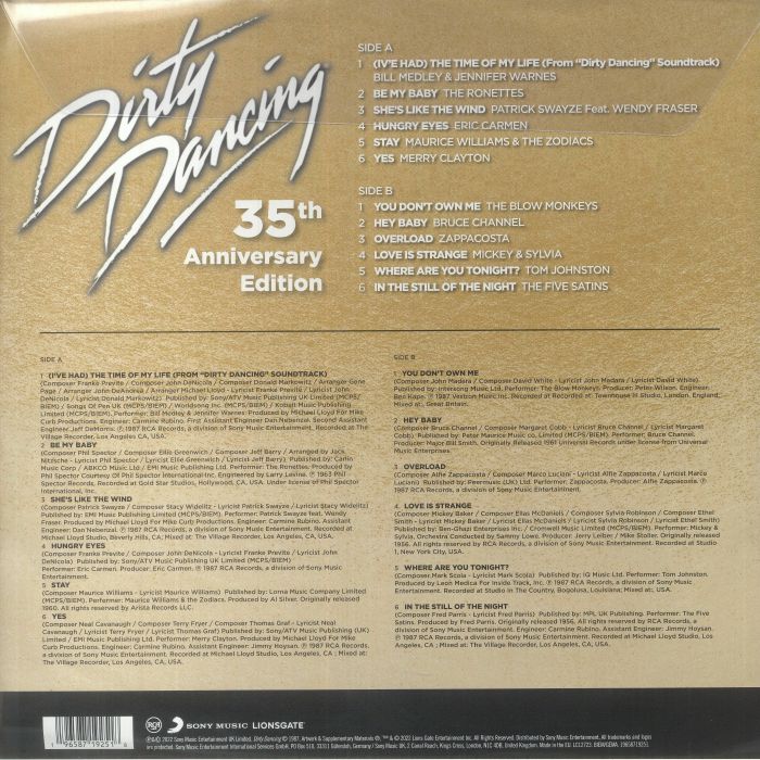 Dirty Dancing (Soundtrack) (35th Anniversary Edition) (Picture Disc) - Various
