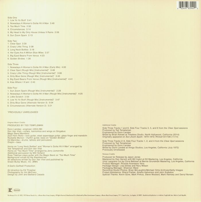 Clear Spot (50th Anniversary Deluxe Edition) (Record Store Day Rsd Black Friday 2022) - Captain Beefheart / the Magic Band