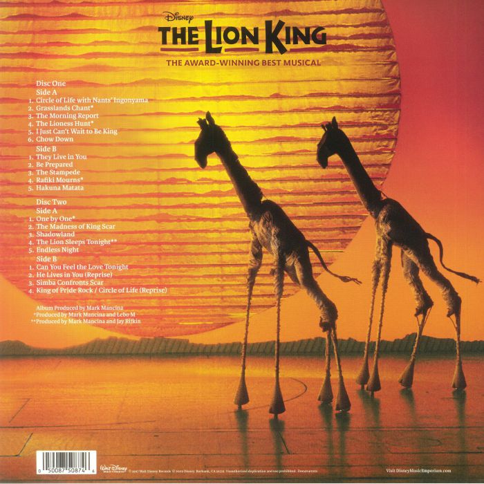 The Lion King: Original Broadway Cast Recording (Soundtrack) (Reissue) (Gatefold Splattered Vinyl) - Elton John / Tim Rice