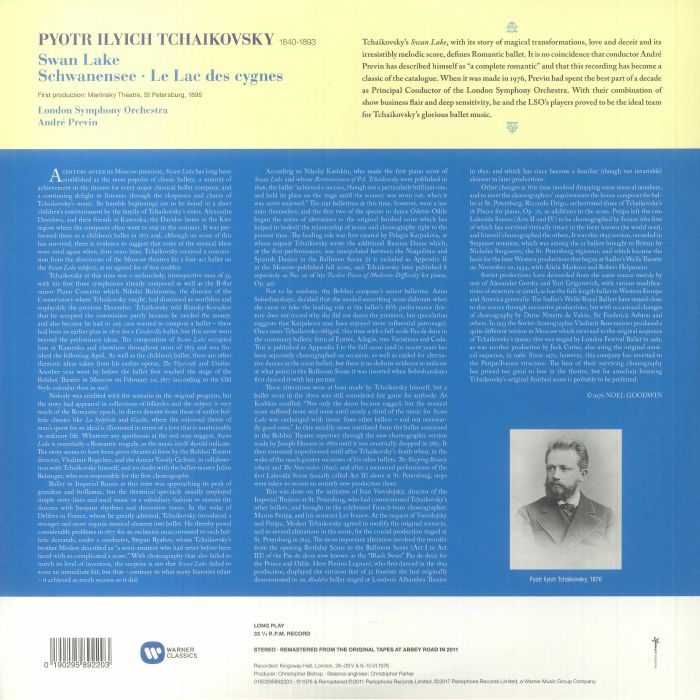 Tchaikovsky: Swan Lake - Pyotr Ilyich Tchaikovsky / London Symphony Orchestra / Andre Previn
