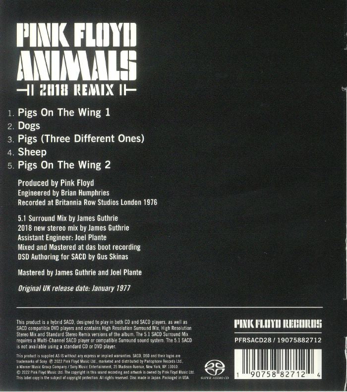Animals (2018 Remix) - Pink Floyd (CD)