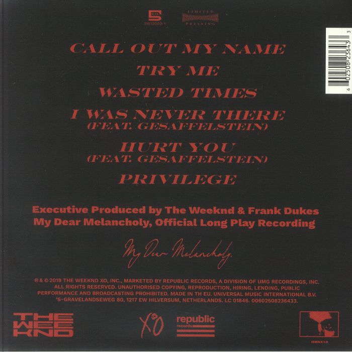 My Dear Melancholy - The Weeknd