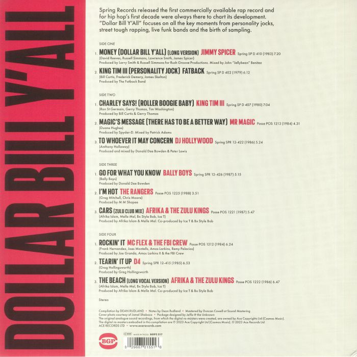 Dollar Bill Y'All: Spring Records & the First Decade of Hip Hop - Various