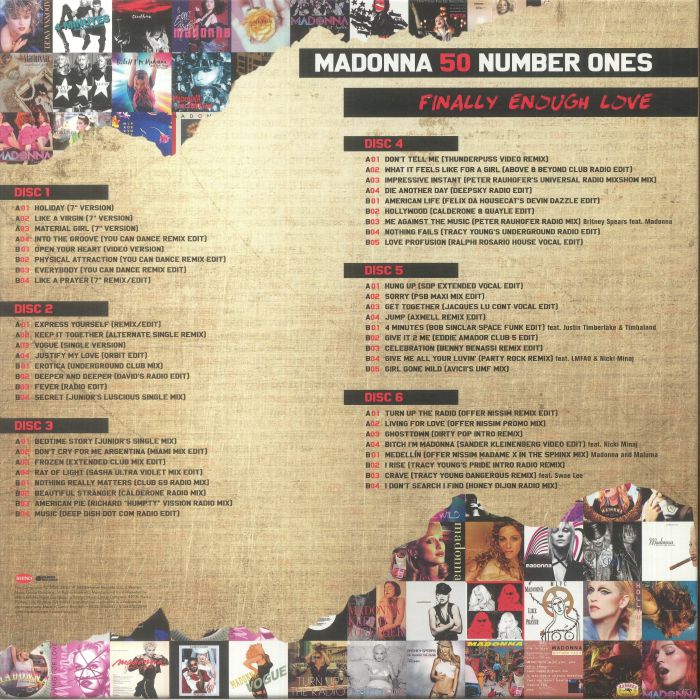 Finally Enough Love: Fifty Number Ones (Rainbow Edition) (Box Set) (6xLP) - Madonna