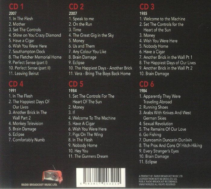 Live on Air - Roger Waters (6xCD)