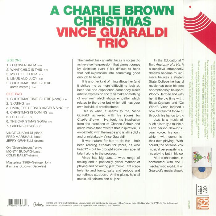 A Charlie Brown Christmas (Record Store Day Rsd 2022) (Indie Exclusive) - Vince Guaraldi