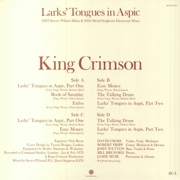 Larks' Tongues in Aspic (50th Anniversary Edition) - King Crimson