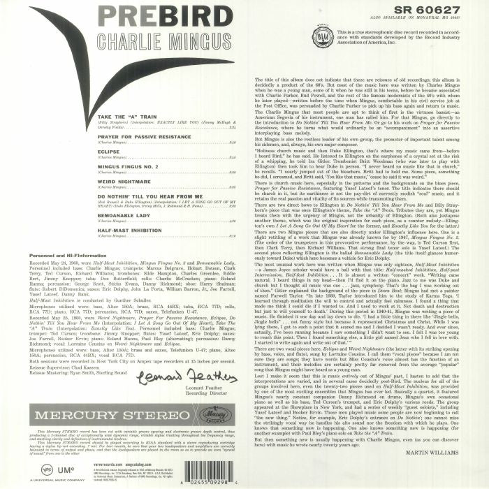 Pre Bird (Acoustic Sounds Series) - Charles Mingus