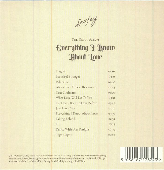 Everthing I Know About Love - Laufey (CD)
